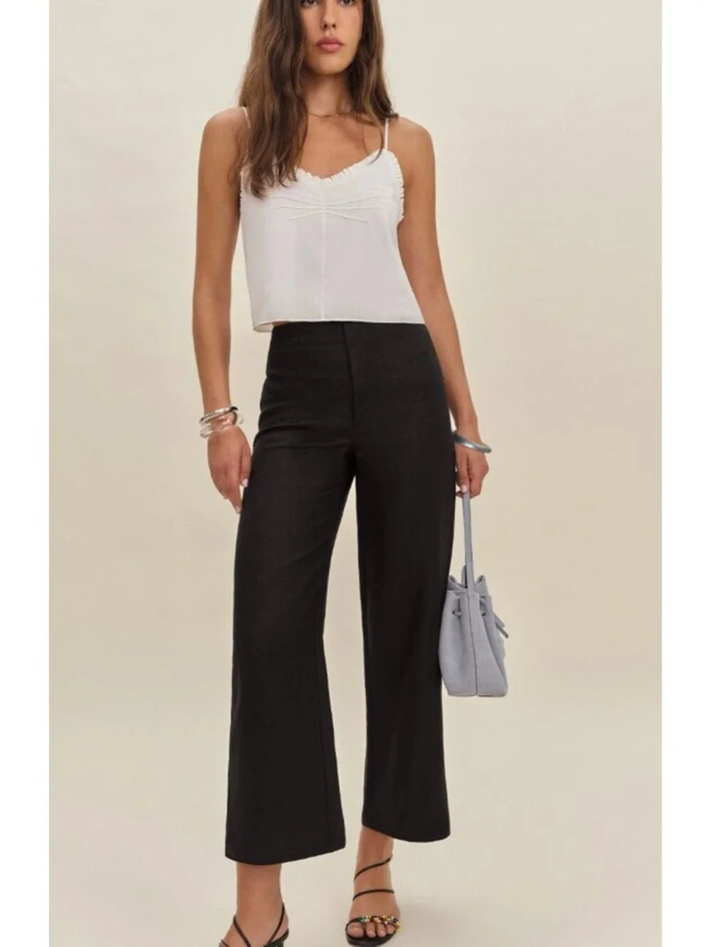 Reformation NWT Joni Linen Cropped Pant
